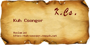 Kuh Csongor névjegykártya